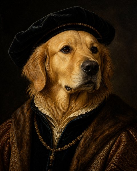 Renaissance pet portrait