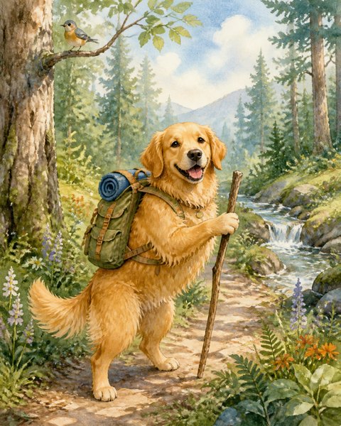 Storybook pet portrait