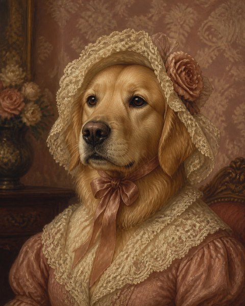 Victorian pet portrait