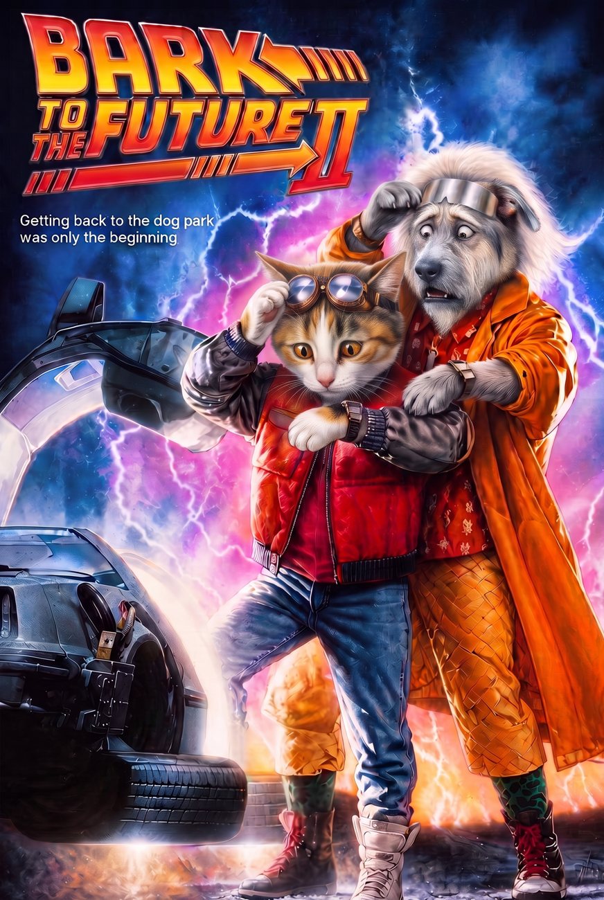 Bark to the Future II pet movie poster