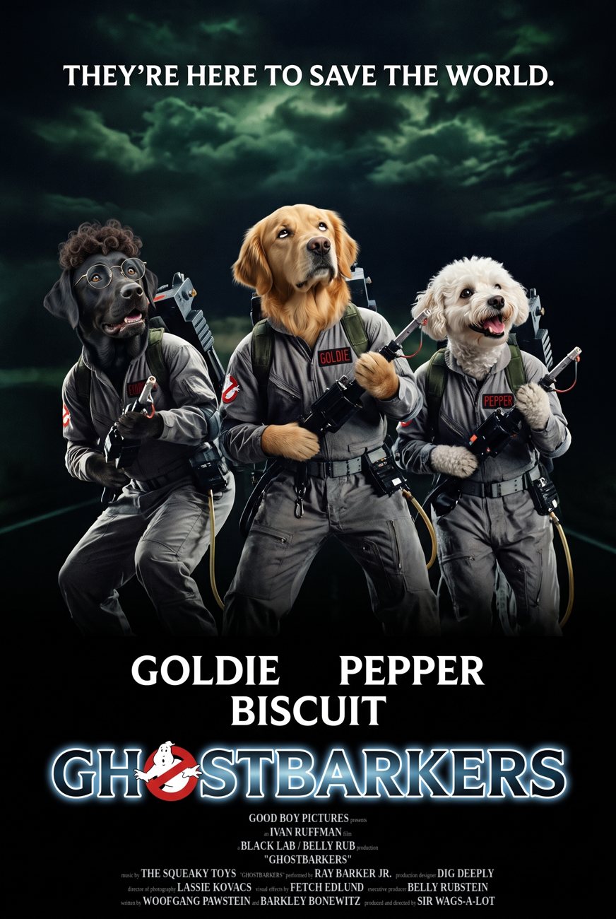 Ghostbarkers pet movie poster