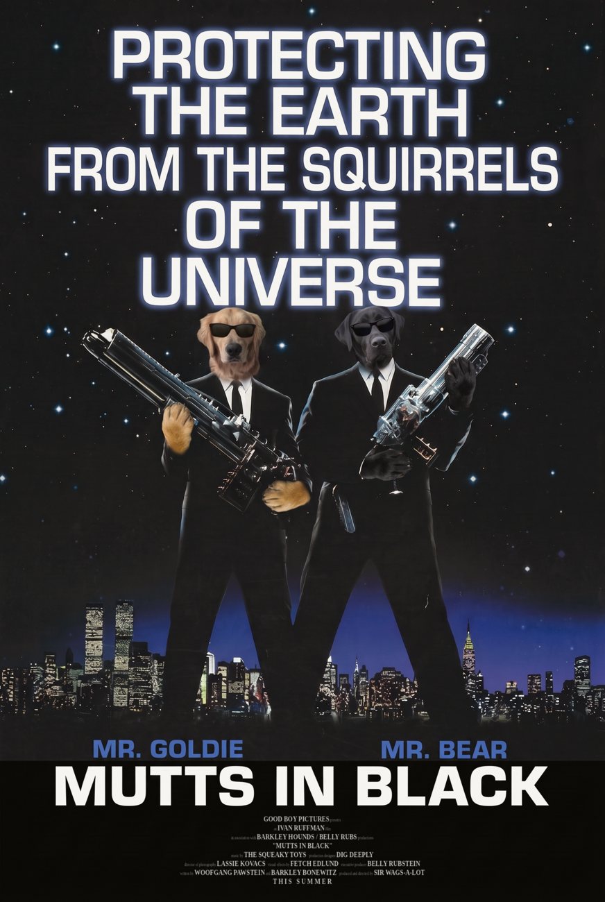Mutts in Black pet movie poster